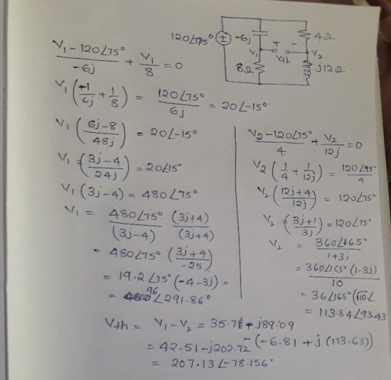 120LTRS V, 120275° V2 + ah 8 823 voor 1122 y ( + 1 + 3) - 120 275 Gj Vi V2 -+ = 120275 202-15 Gj-8 2o4-15° Vo-1202150 V2 48j