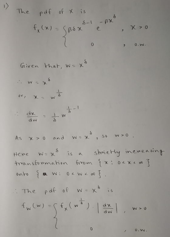 The pof of X is 0 2 0, w. d w s is Shai e Hy increasin tten e w:)( is a she a : The paf of w x wo dw