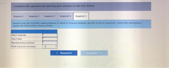 Complete this question by entering your answers in the tabs below. Required 1 Required 2 Required 3 Required 4 Required 5 Ass