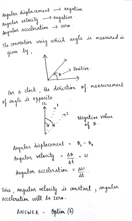 Ngative Ve Angular acceleration → zero tls tenwaden wing which weh gt う feyitive . 12 val Angular lacity acceleratien wil ke zen» ANSWER - Option