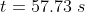 t = 57.73