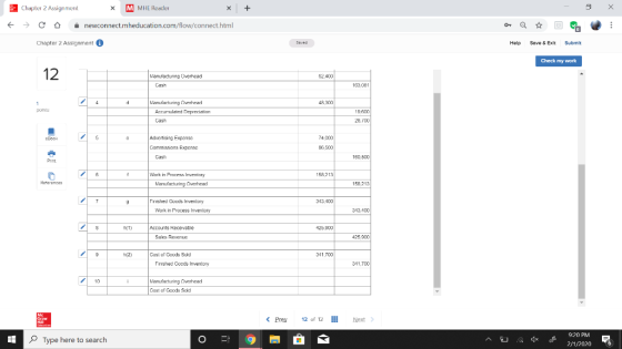 2 Chapter 2 Assignment X M MHE Reader x + € → C newconnect.mheducation.com/flow/connect.html Chapter 2 Assignment Help Save &