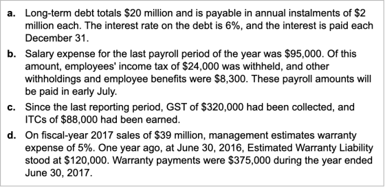 a. Long-term debt totals $20 million and is payable in annual instalments of $2 million each. The interest rate on the debt i