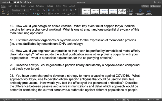 Document2 View Share Comments AutoSaveFF $ 0 . Home Insert Draw Design Layout A. Times Now... 12A A Peste B Uvab x x A Refere