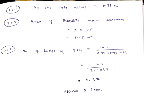 2 Areo Thandismaii 3 No. boxes 2103 43 approx boxes
