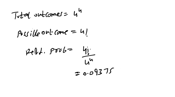 Tutal outcomes= uh possille outcome =ul 22. Prob” ч I 0.09375