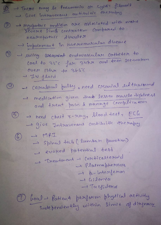 Thene may be Pneumonia on cyic ihscosl Cntibol ti thesropay Ciue intoravenous myopathi c condition are cetoctateel with masre