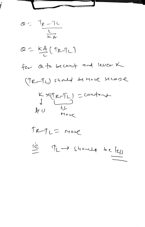Те 1L @ - K4 ( ТЕ-ТО) for a to beconst and lesser K (TR-1() should be more becane KATR-TL) = contony 1 Ск- less А и More TRIL