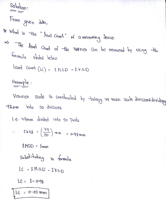 0 ion: From given dda lert Cam of卞e Yenio1 dan be measured by using-the or mula ted hcloo - 1.v.s. Xample Vonic scale oncdain scale divisiondivia them o 50 divisions 50 ot tuling in -pxmulo O 02 mm