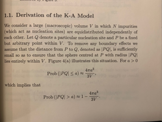 UUUULIDUU UJI 18ue J. 1.1. Derivation of the K-A Model We consider a large (macroscopic) volume V in which N impurities (whic