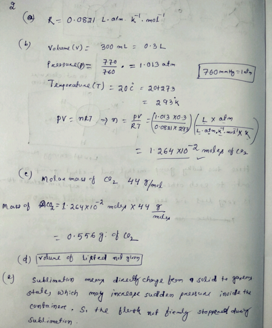 e R o.osz Lammol t) Volume (v): 300 mL = 0.3L 1.013 atm 一一. rm o stopper