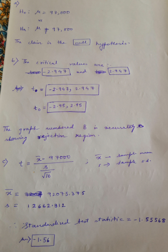 vs The claim n the to =1-2-95) 2.95 B. The 1 VI6 822 2 662 312 ntatistic. 55 568