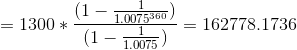 = 1300 + I-10-60) *(1- · = 162778.1736 )
