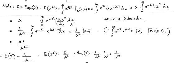 Note: Zn Exp.CA) : E(za)=52225ce3dzo Sz*de-42dz = . Je-dz.z* dz = x ge-k (kyr da azak 3 x dz=dk - dr. Sekse holder seg forsi