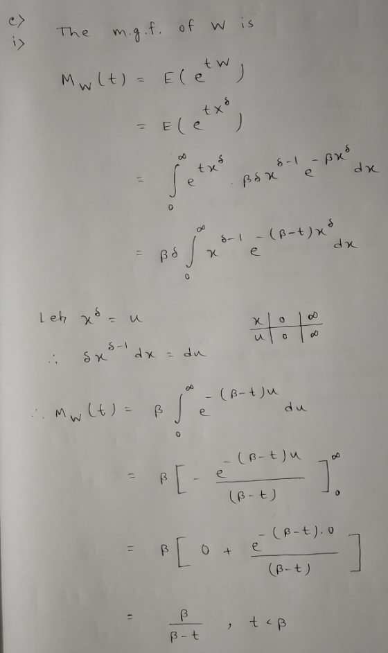 The m f. of w is t w 6-(p-t)x (0-t)