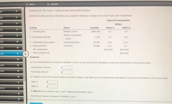 Calculator Simplifying the ABC System: Equally Accurate Reduced ABC Systems Selected activities and other information are pro