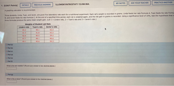 1. [0.84/1 Points] DETAILS PREVIOUS ANSWERS ILLOWSKYINTROSTAT1 13.HW.064. MY NOTES ASK YOUR TEACHER PRACTICE ANOTHER A graphi