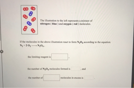 The illustration to the left represents a mixture of nitrogen (blue) and oxygen (red) molecules. If the molecules in the abov