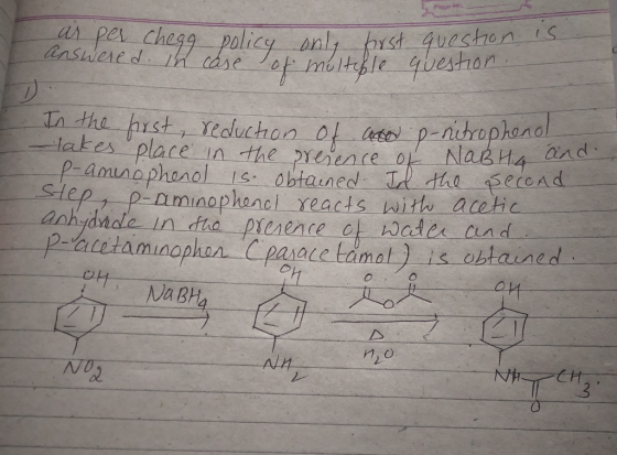 -an-per-cha99-polis phenol 1s-- obtained. Tt) tha a second- slep, p-mnophenci reacis witw acetic cataminophen hon.-C.paacetam ot ) is obtained Cl n, o ND Alh