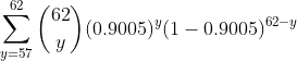 6262 (0.9005)1-0.9005)2-