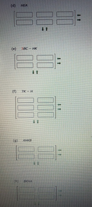 (d) HEA Тf It (е) ЗВС - НК - It (f) 7K - H ІІ (9) АНКЕ (h) ВКНА