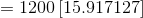 = 1200\left [15.917127 ]