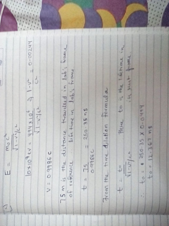 5 m is the distance tyaweltad in labs 5 250 35 ns