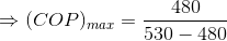 (COP)mar = 480 530 – 480