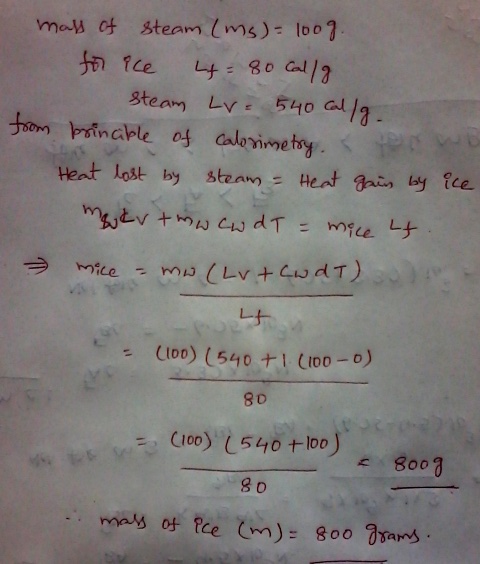 mat steam (ms)- loo L., 80 all? Steam Lv 540 / Hent lost by stean Hent i by ice CIDD) (5401 (I00- 80 C100) ( 540 too 8 o 8003