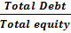 Total Debt Total equity