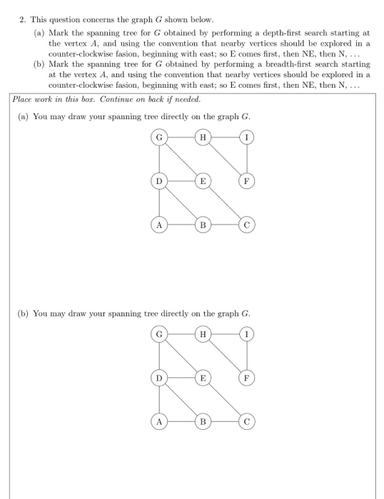 2 This Question Concerns The Graph G Shown Below a Mark The