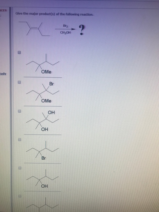ECES Give the major product(s) of the following reaction. В 2 СН2ОН ОMe Eudy ОMe ОН он ОН