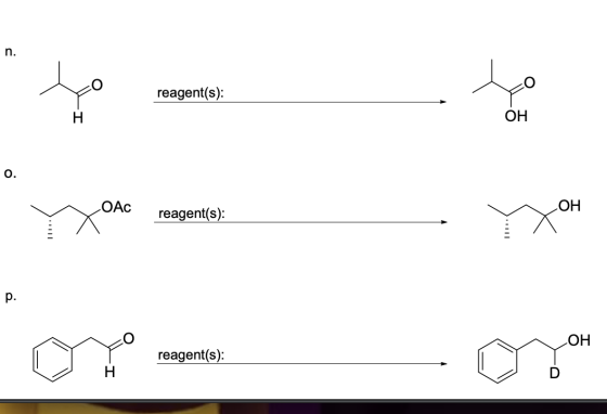 n. reagent(s); OH VOAc reagent(s); Oy OH o r reagent(s); reagentes