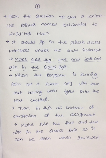 FSOM he Ques tion TO Odd a wxText- ウjt Should qn-HRPRRak access Membes ondethe enum Stalemet Suse the time and doe Gade ase in the status Bas texb havong been fred幻to tue tex ntao →Tian thes as evidence ck Com ple hon ol the assignier → Mare sase the -kve and date con be seen ohen Sevierwed