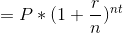 = P*(1+-)nt