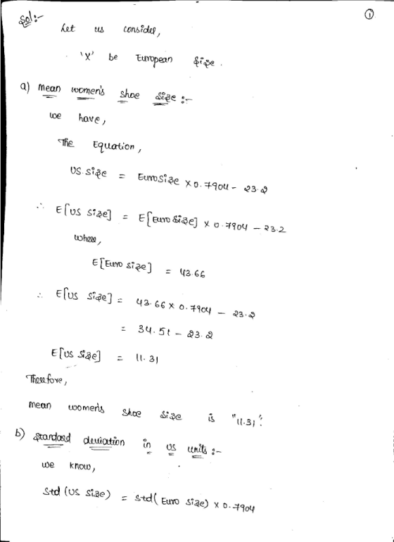 Sol:- ketconsides 、X, be European ąee a) mean esomenk shoe see: toe hove, e Equation, toho :34.5t a3 & Those fove mean oomers shoe ise3 e ow,