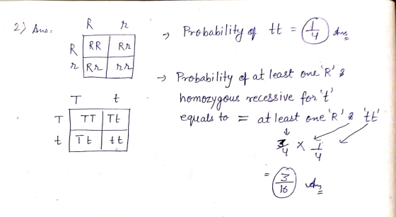 2) Aus- 1. R r 7 Probability of t = trung IRR/ Rr) rrrrr . T t τ τττε ttttt > Probability of at least one R homozygous trec