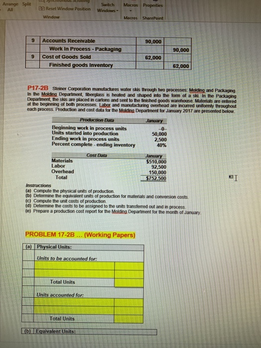 Amange Split AN Switch Windows Properties Reset Window Position Window Macros - Macros SharePoint 90,000 90,000 Accounts Rece