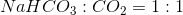 NaHCO_3:CO_2=1:1