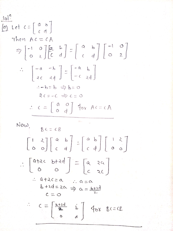 la) Letca [at] Then AC=CA 15 JE J-1 :JE ] Lac 2011-c2d -bubb=0 26=-( >C=0 :c=[a il fox Ac= CA Lod Now, BC=CB [:][:]-(4)[:] T