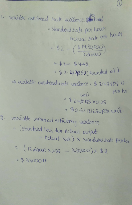 lo Varuable overhead rate variance for this) standard rate per hour - Actual rate per hour lor < $2 - ( $14,80,000 1 - 330,00