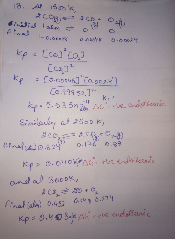 18. st 15ook, 2coig acot O2 cinatial latm z olo o hal 1-0.00048 0.00098 0.00024 kp - [co]²[@] [co] Kp = [0.00048]²[0.0024] 10