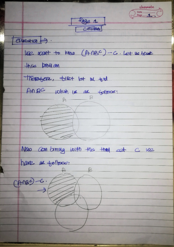 classmate ) Date 3