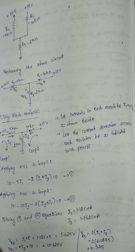 Re %drawing the above circu entu in tach mesh be ds shouon beste od kn Loopeach eatistor be as indicats bo-th pendl kv in loo