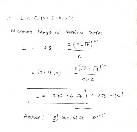 Minimum lensth of etcaun = (2K 450) O,O