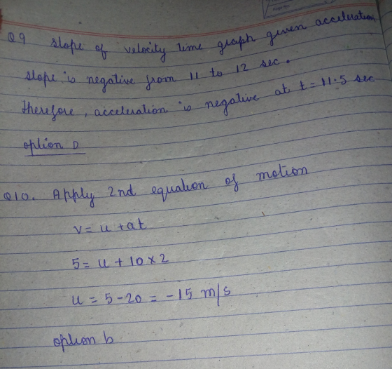 u to 2 AC. 2nd a melion v=-u. .tat