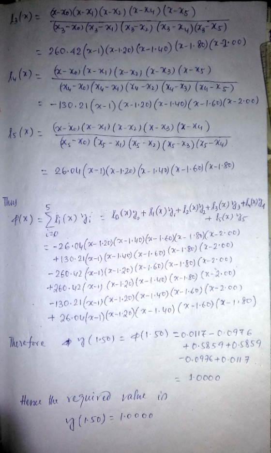4x) = x-Xo)(x-x4)(x-X)) (x-x4) (-x) CX3 - Xo) (x2-x) (xs-x) (x3 - Xy)(x3= X5) - 260.42(x-1)(x-1.20) (x-1-40) (2-4. 80)(x-4:00