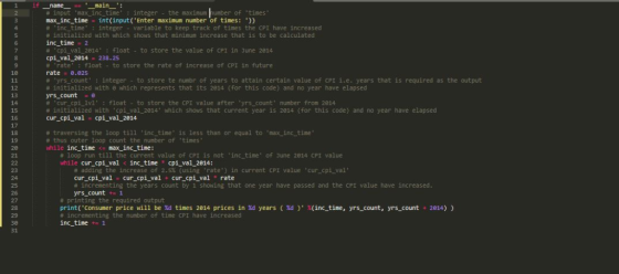 main 1 if # input max inc-time. : integer - the maximu ber of times. max_inc_time int(input(Enter maximum number of times: