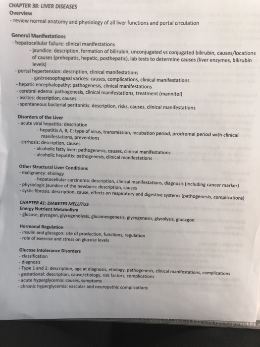 CHAPTER 38: LIVER DISEASES Overview - review normal anatomy and physiology of all liver functions and portal circulation Gene