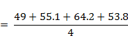 49+ 55.1 + 64.2 + 53.8 4